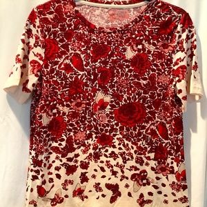 Tory Burch Floral Short Sleeve Shirt